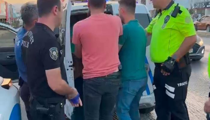 Bodrum’da makas atarak ilerleyen alkollü sürücü ile arkadaşları polise saldırdı; 3 gözaltı
